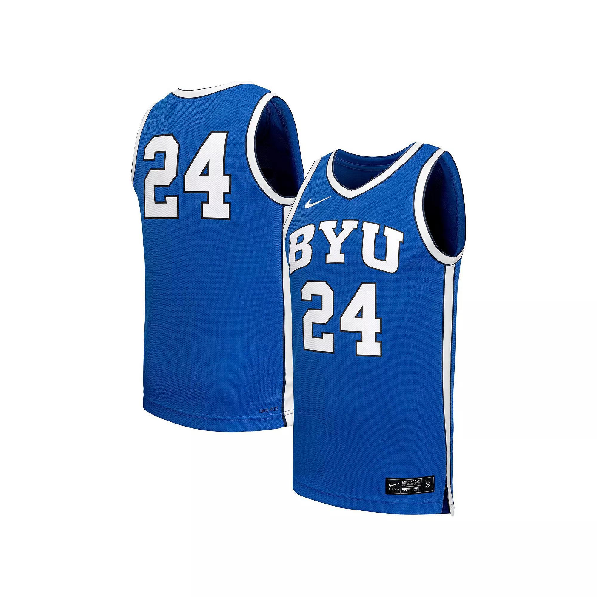Men's Nike  Royal BYU Cougars  Replica Basketball Jersey, Size: Medium, Blue Product Image