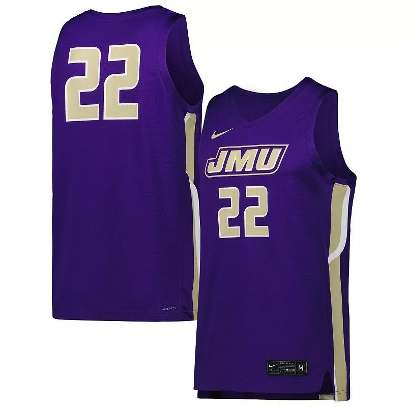 Mens Nike Purple James Madison Dukes Replica Basketball Jersey Product Image