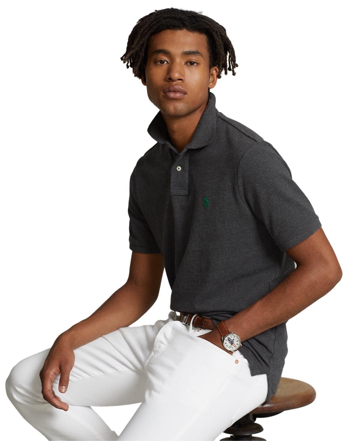 POLO RALPH LAUREN Men's Classic Fit Soft Cotton Polo In Medium Flannel Heather Product Image