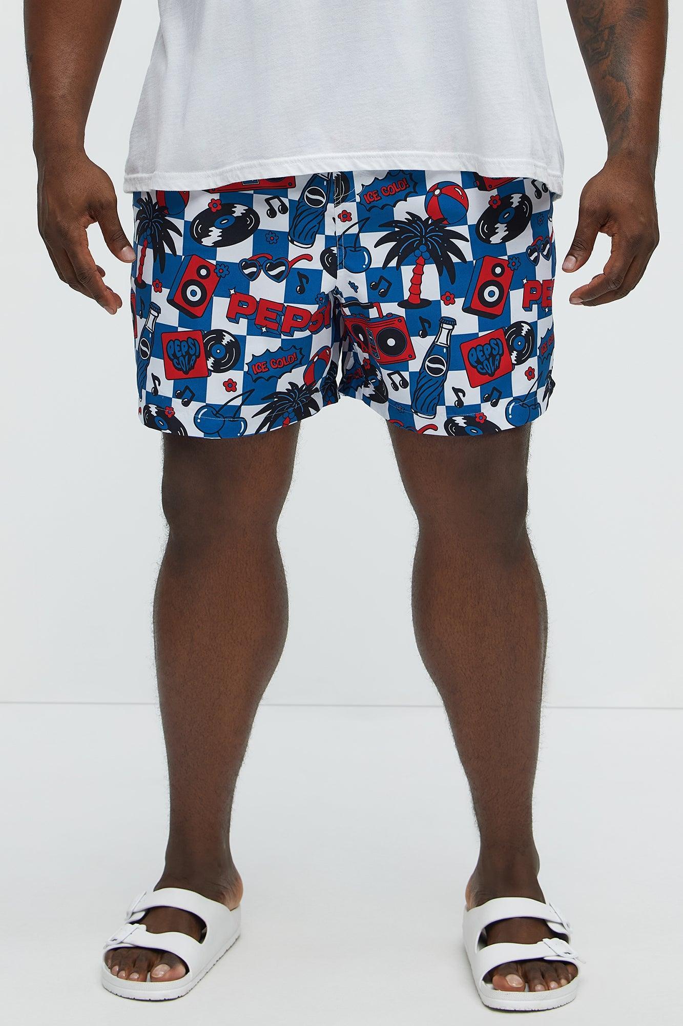 Pepsi Splash Swim Classic Trunk - White/combo Male Product Image