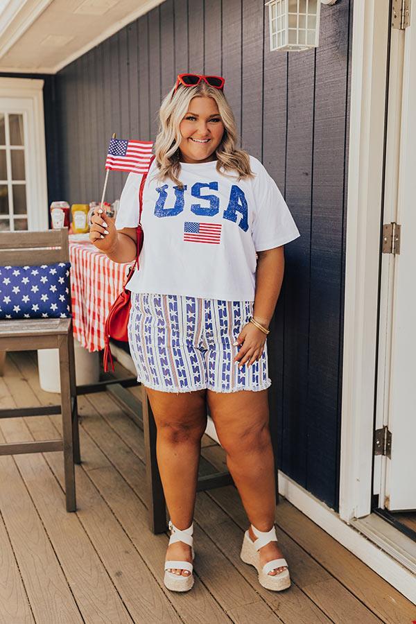 USA Pride Graphic Tee Curves Product Image