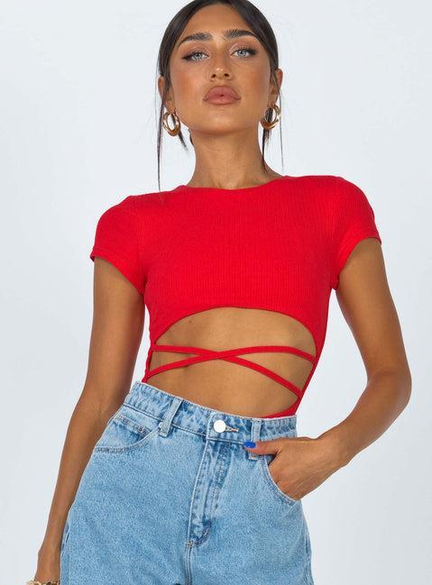 Nicola Bodysuit Red Product Image
