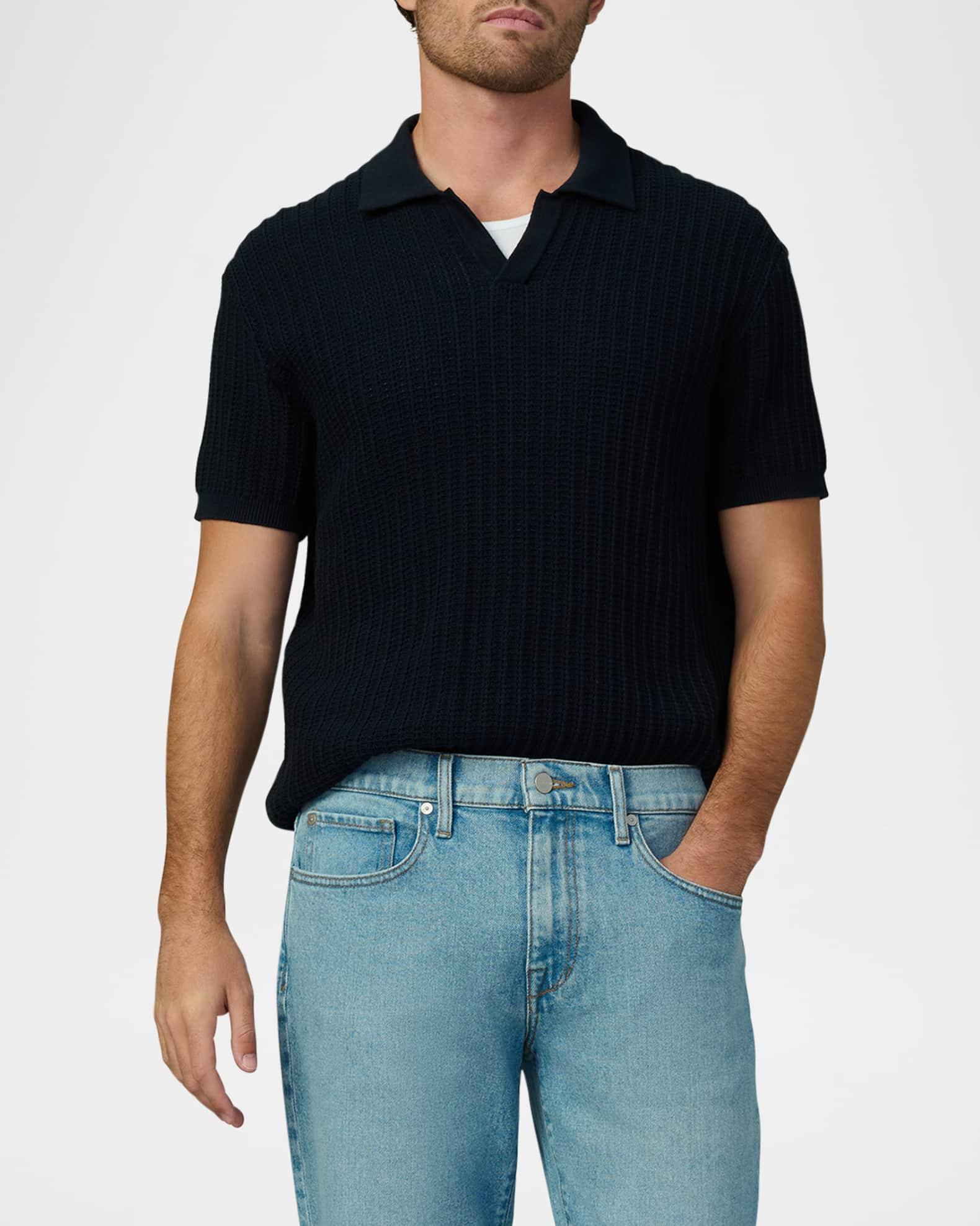Men's Textured Polo Sweater Product Image