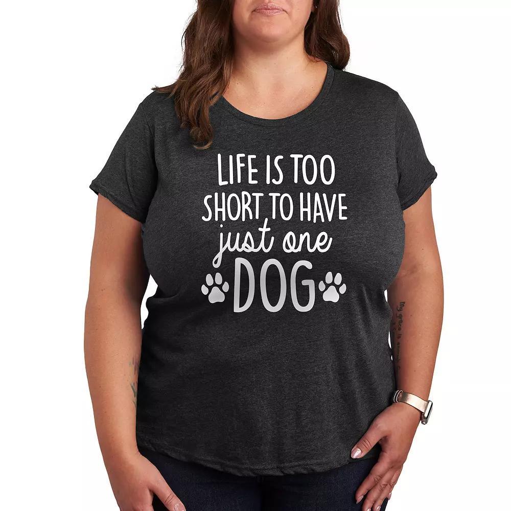 Plus Life Too Short Just One Dog Graphic Tee, Women's,  Product Image