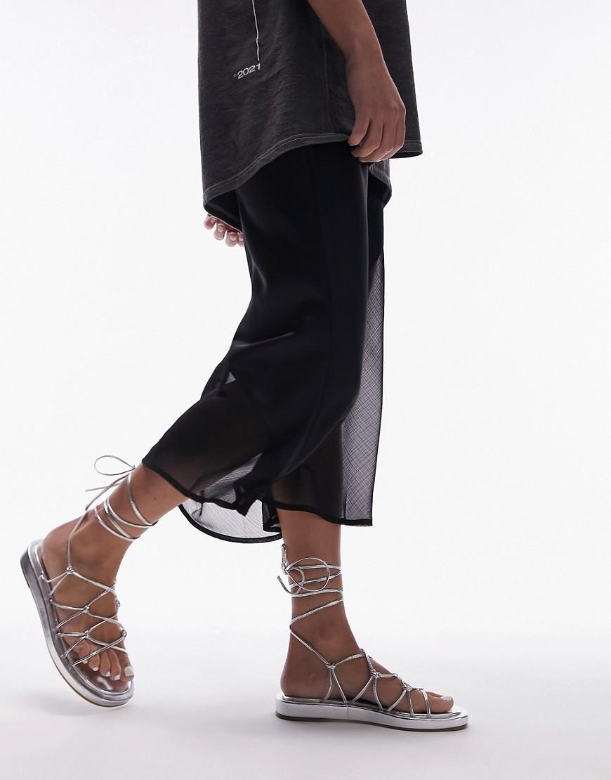 Topshop Gray flatform mule sandal Product Image