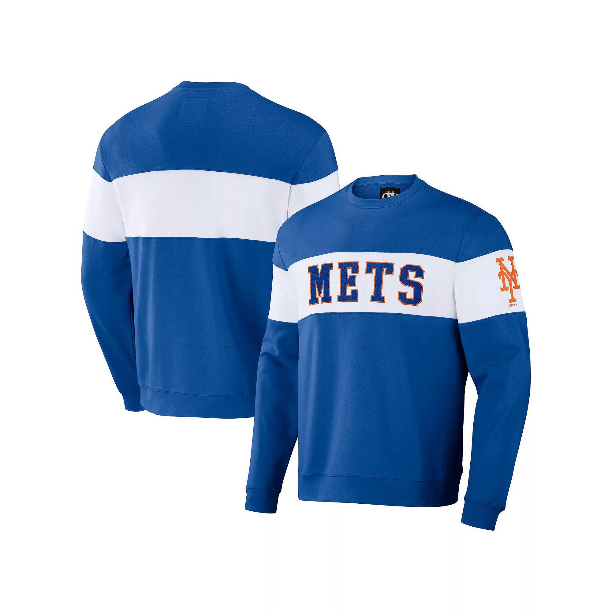 Men's Darius Rucker Collection by Fanatics Royal New York Mets Stripe Pullover Sweatshirt,  Product Image