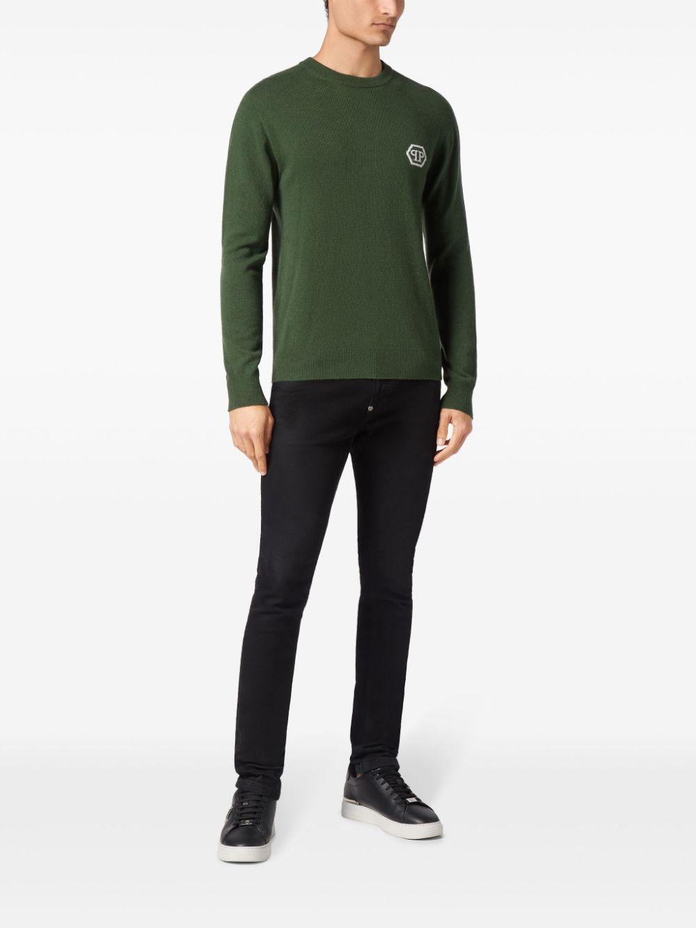 PHILIPP PLEIN Hexagon Sweater In Green Product Image