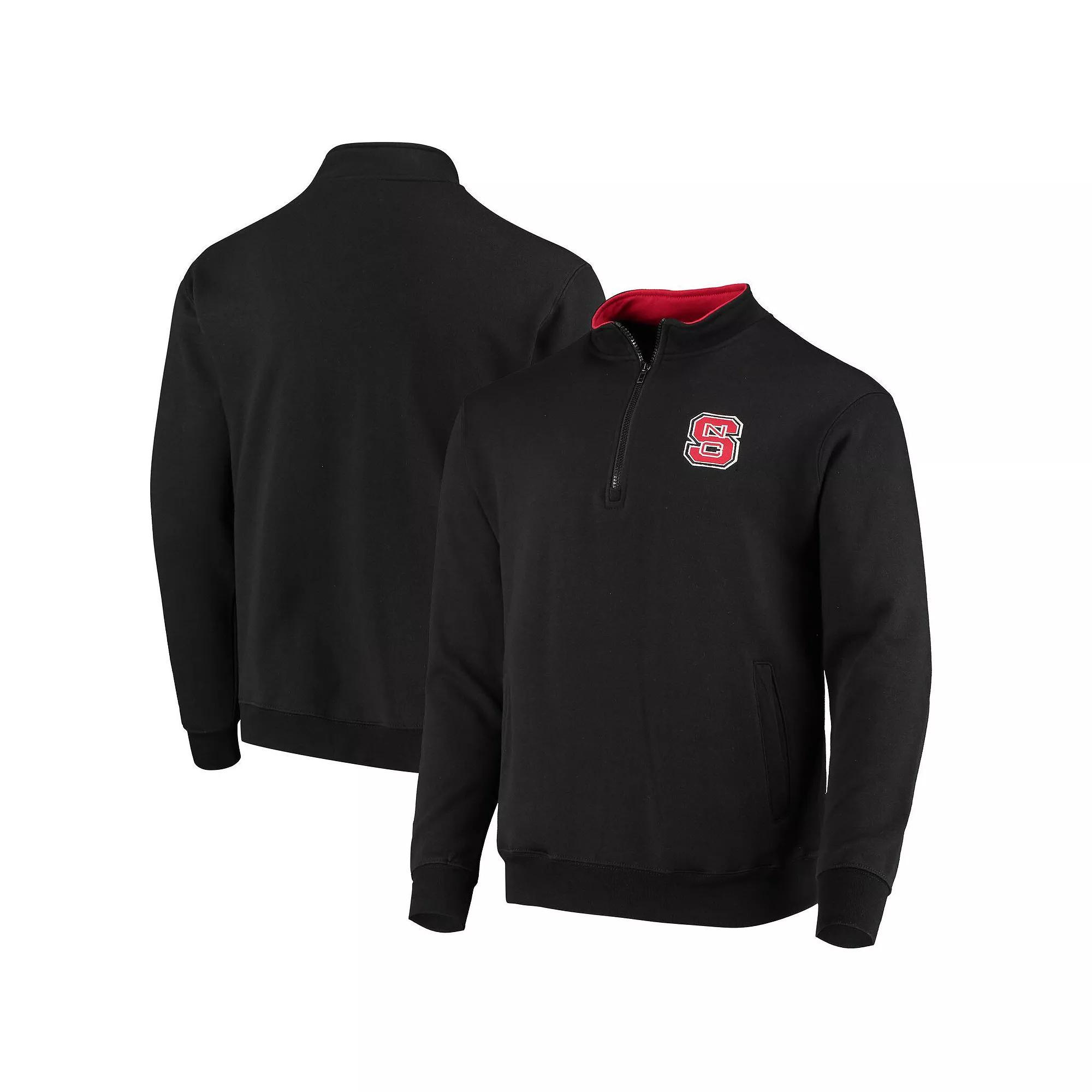 Men's Colosseum Black NC State Wolfpack Tortugas Logo Quarter-Zip Jacket,  Product Image