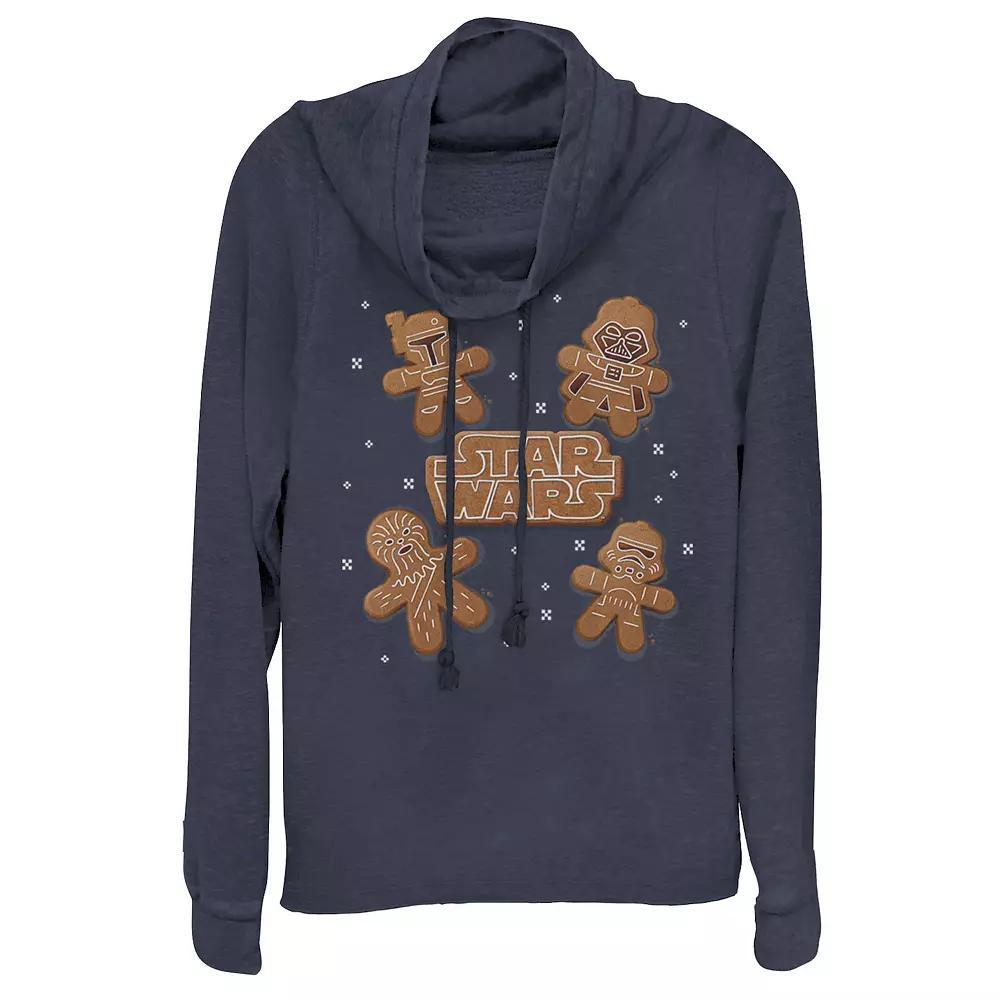 Juniors' Star Wars Gingerbread Crew Cowlneck Graphic Lightweight Long Sleeve, Girl's,  Product Image