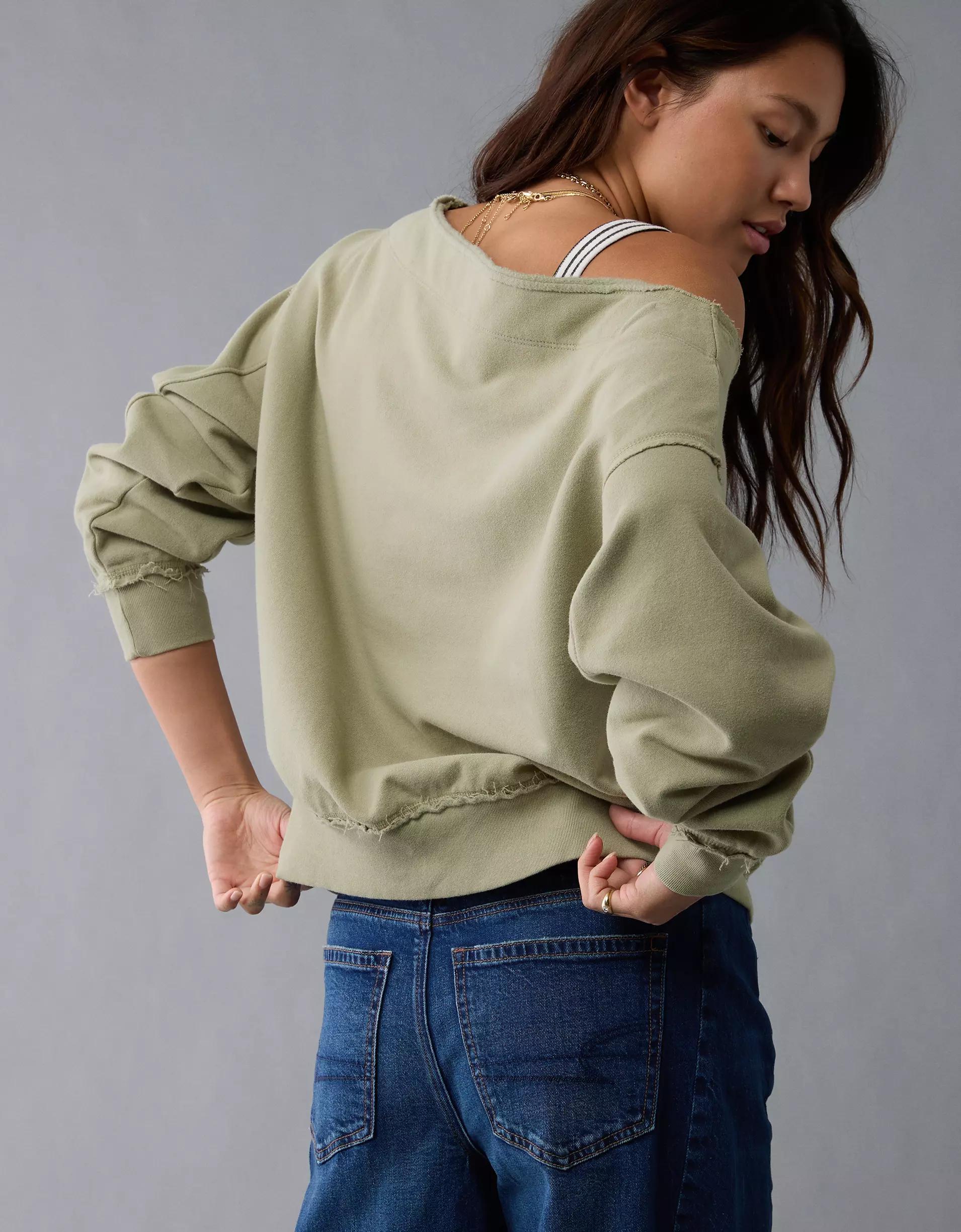 AE Off The Shoulder Sweatshirt Product Image