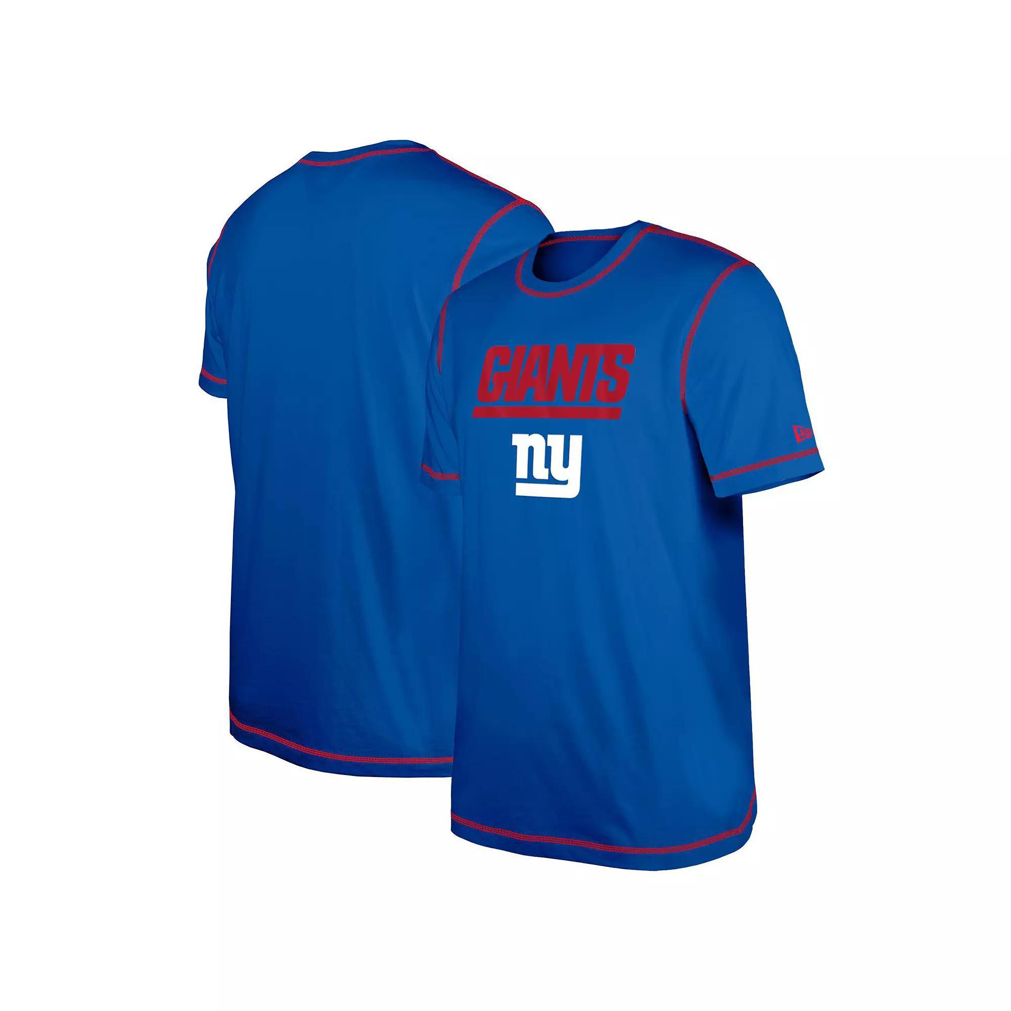 Men's New Era Royal New York Giants Third Down Puff Print T-Shirt,  Product Image