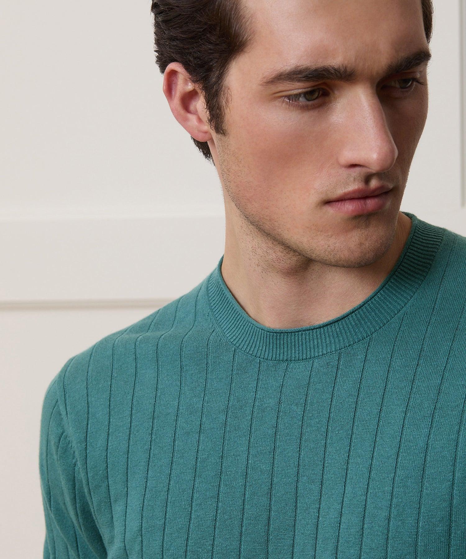 Lightweight Linen-Cotton Crewneck Sweater Product Image