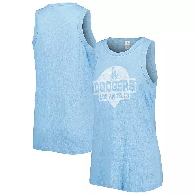 Women's Soft as a Grape Royal Los Angeles Dodgers Tri-Blend Tank Top,  Product Image