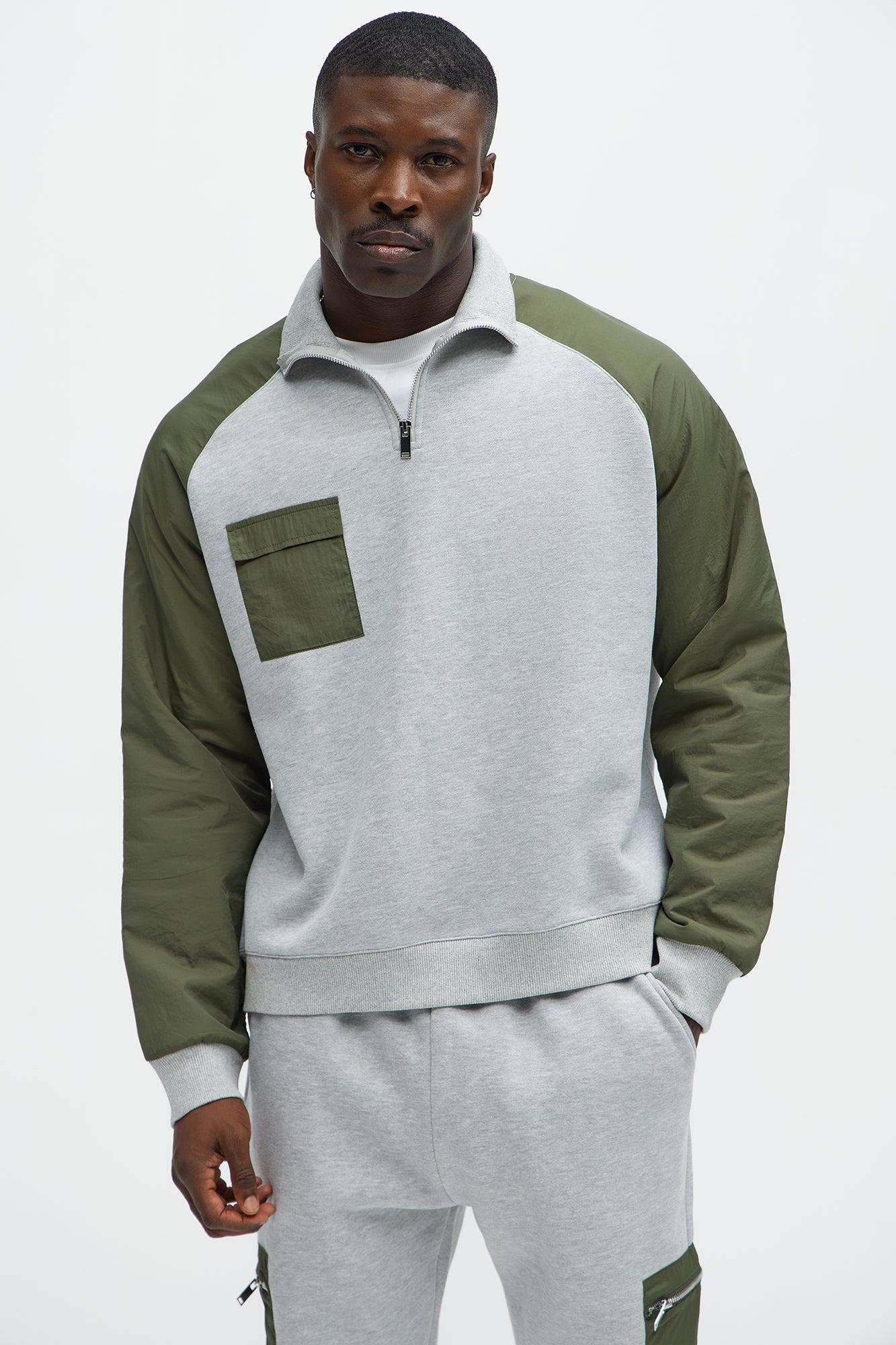 Going Quarter Zip Sweatshirt - Grey Product Image