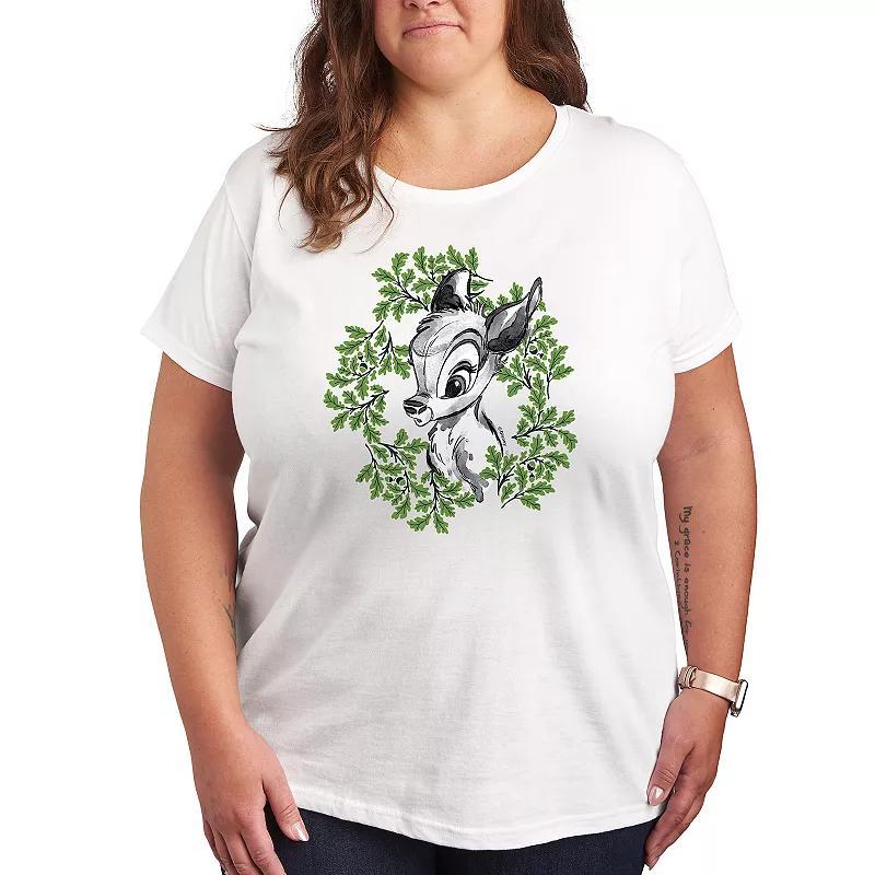 Disneys Bambi Plus Wreath Graphic Tee, Womens Product Image