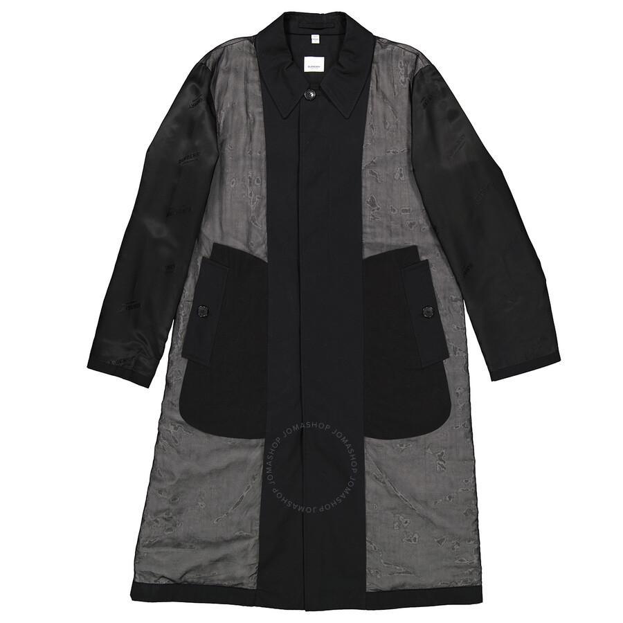 BURBERRY Men's Panelled Cotton Gabardine Car Coat In Black Product Image