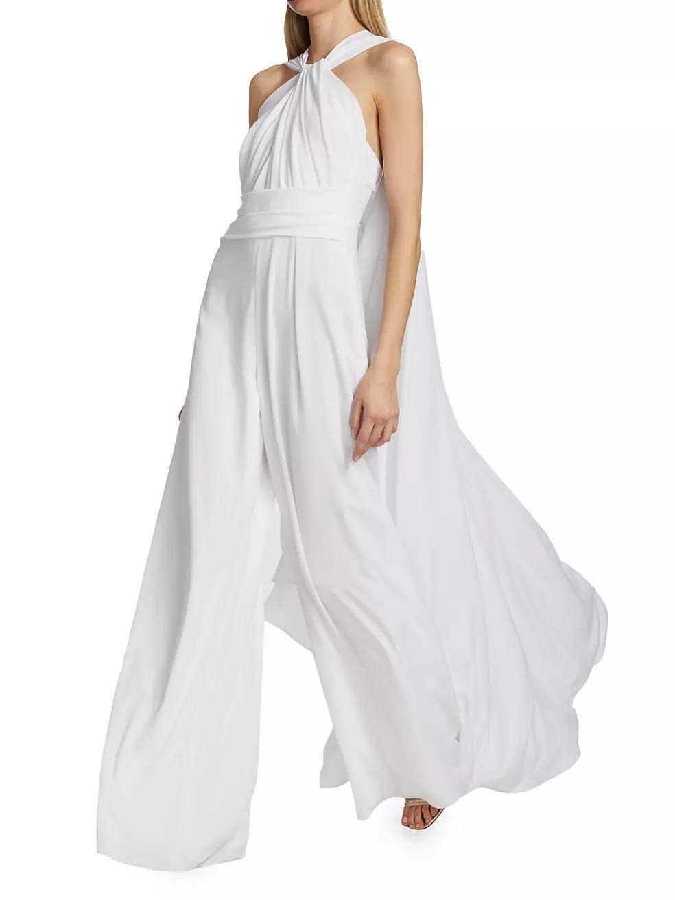 Wide-Leg Cape-Back Jumpsuit Product Image