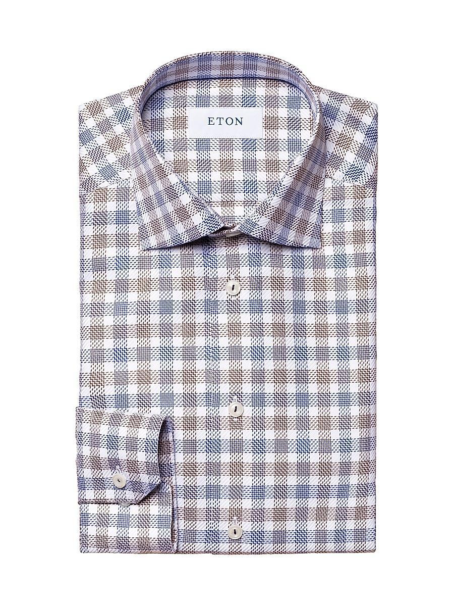 Mens Classic-Fit King Twill Check Button-Front Shirt Product Image