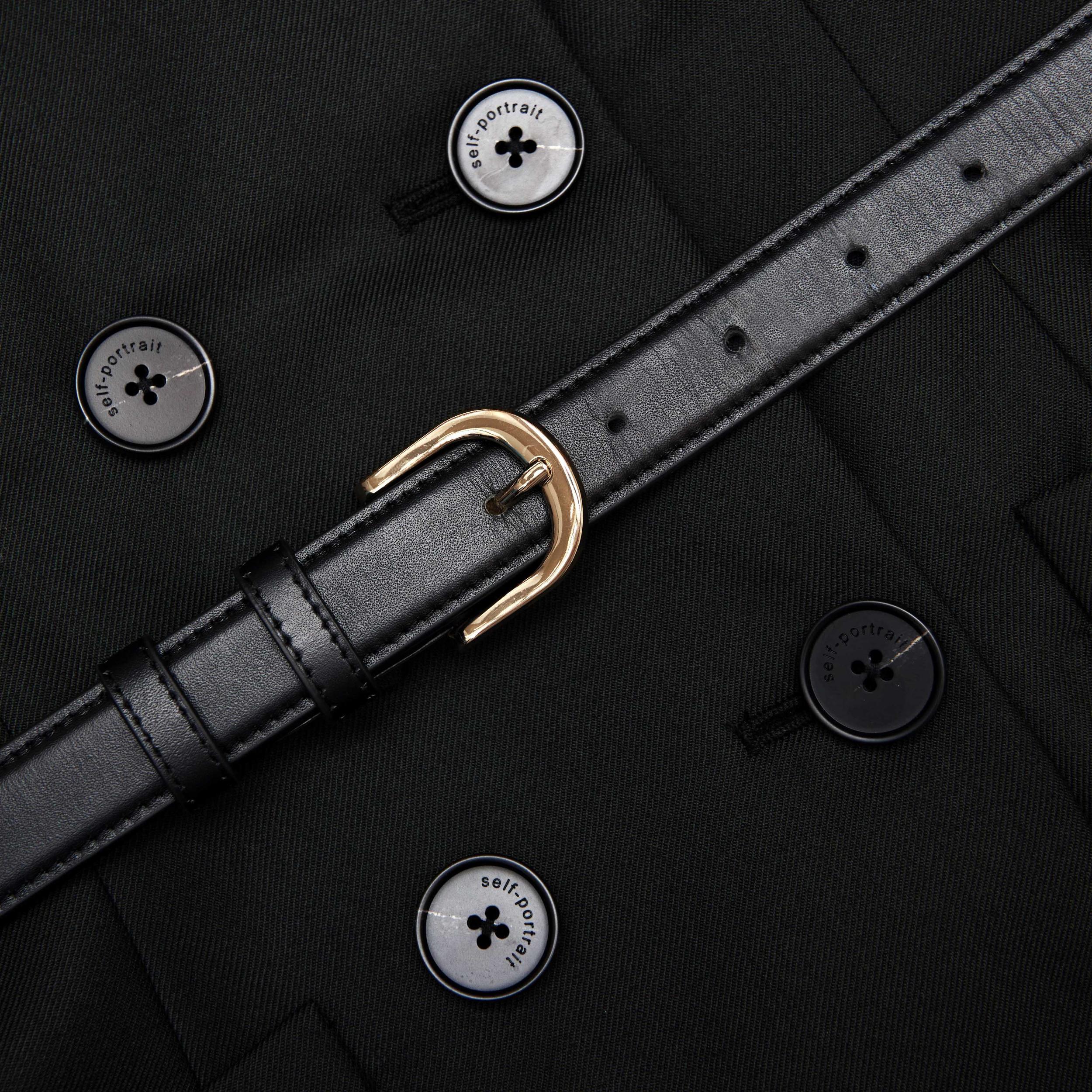 Black Wool Crepe Mini Dress Product Image