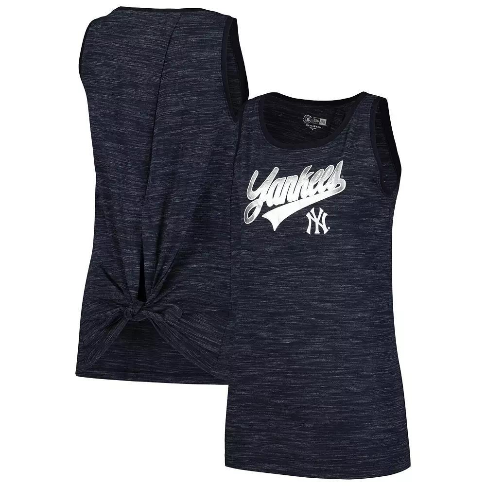 Womens New Era New York Yankees Space-Dye Active Tank Top Blue Product Image