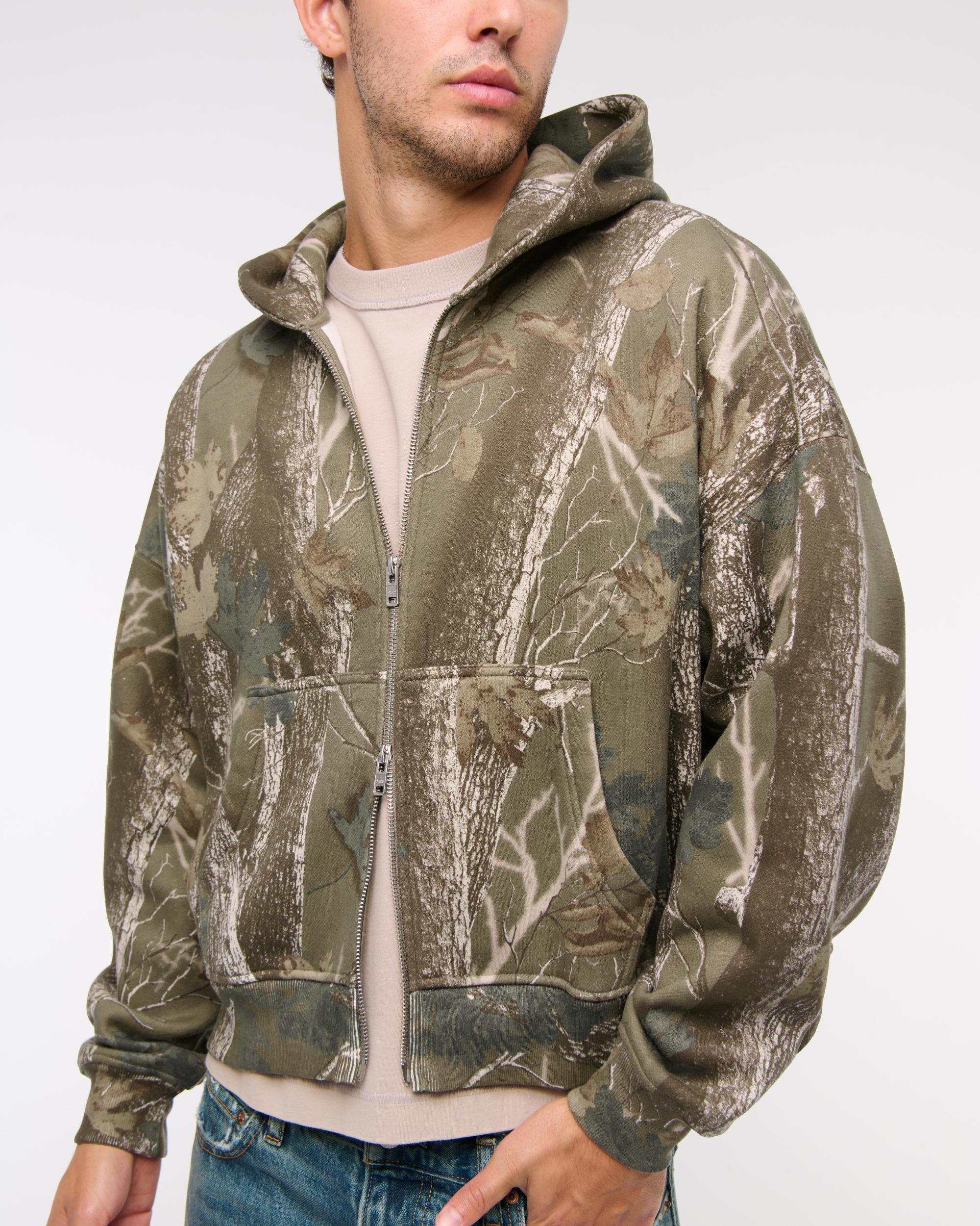 Cropped Essential Full-Zip Hoodie Product Image