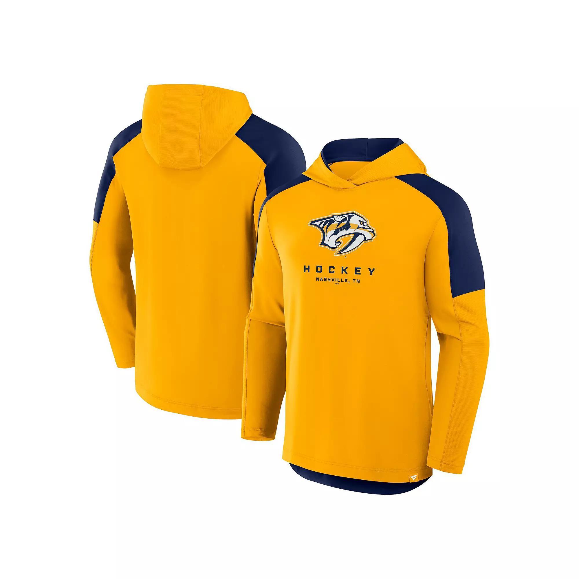 Men's Fanatics Gold Nashville Predators Meta Game Transitional Pullover Hoodie,  Product Image