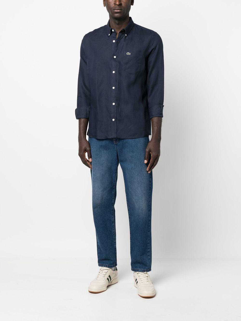 logo-embroidered button-down shirt Product Image