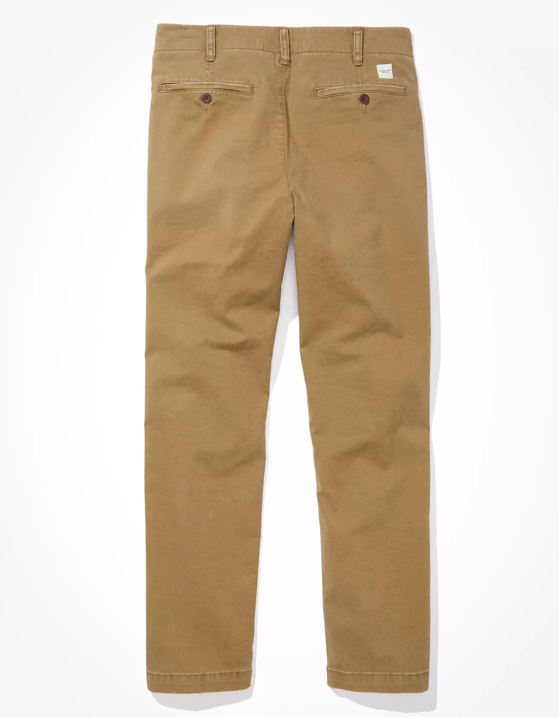 AE Flex Relaxed Straight Lived-In Khaki Pant Product Image