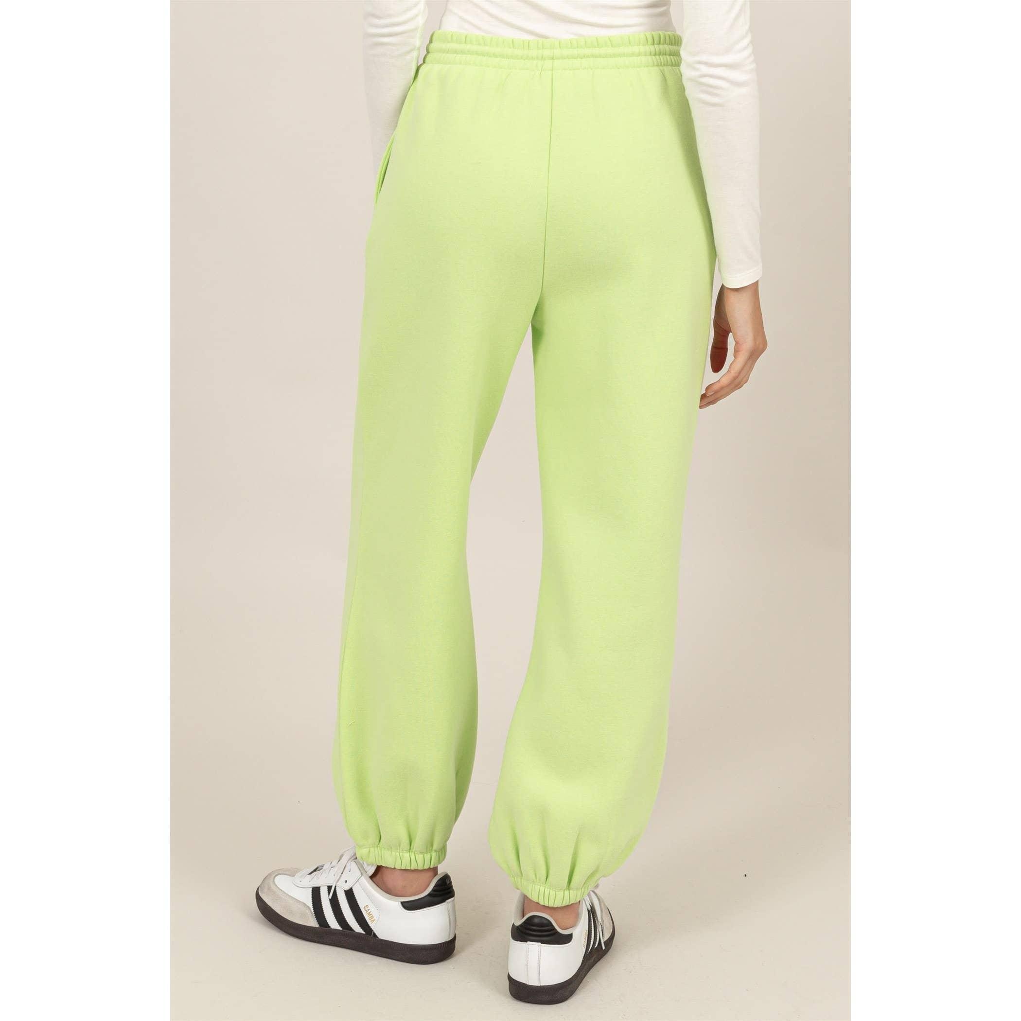 Lime French Terry Joggers Product Image