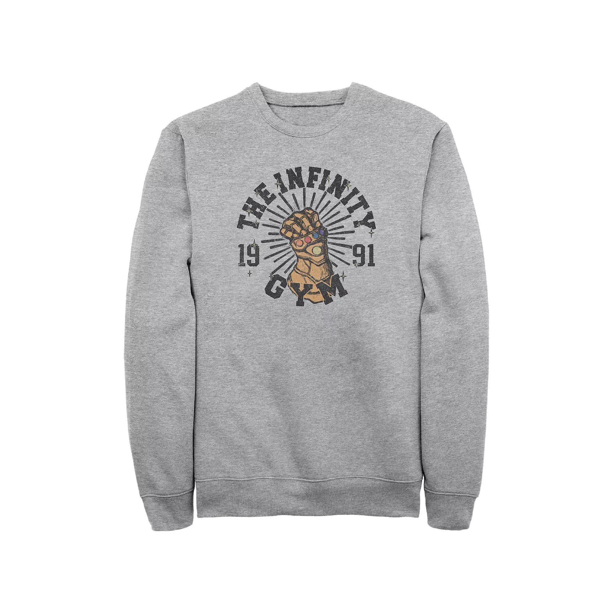 Big & Tall Marvel The Avengers The Infinity Gym 1991 Fleece Sweatshirt, Men's, Size: 3XL Tall, Athletic Grey Product Image
