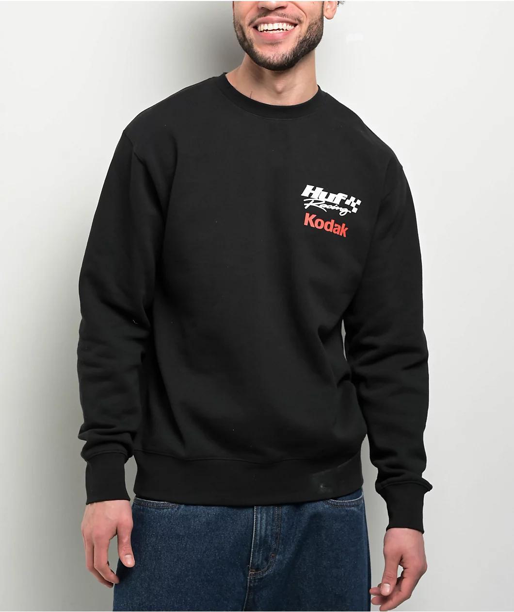 HUF x Kodak Ride The Lightning Black Crewneck Sweatshirt Product Image