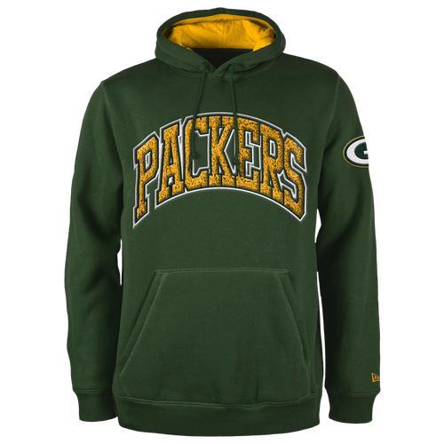 New Era Mens Packers Chenille Hoodie - Green/Green Product Image