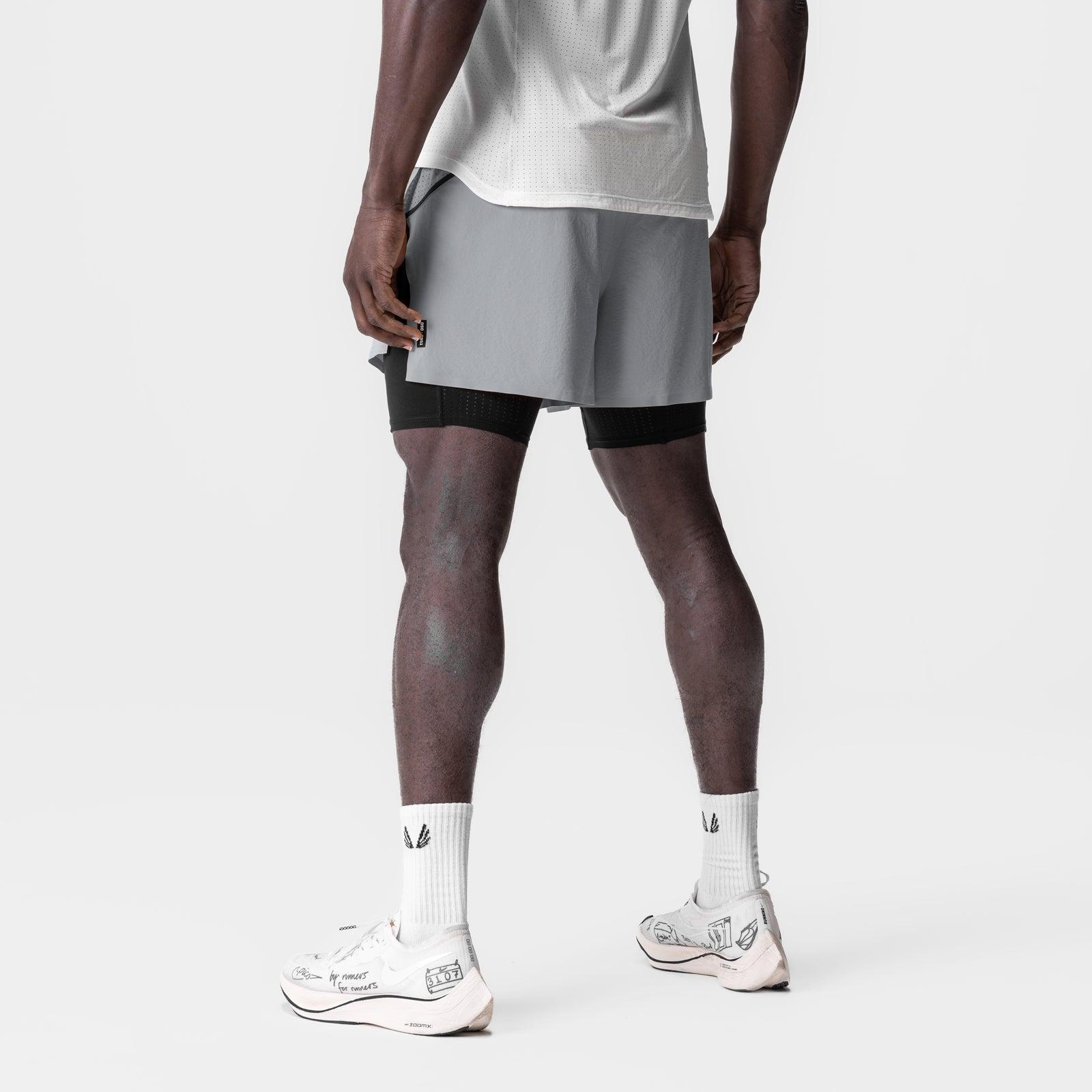 0951. Aerotex™ 4" High Split Liner Short - Slate Grey Male Product Image