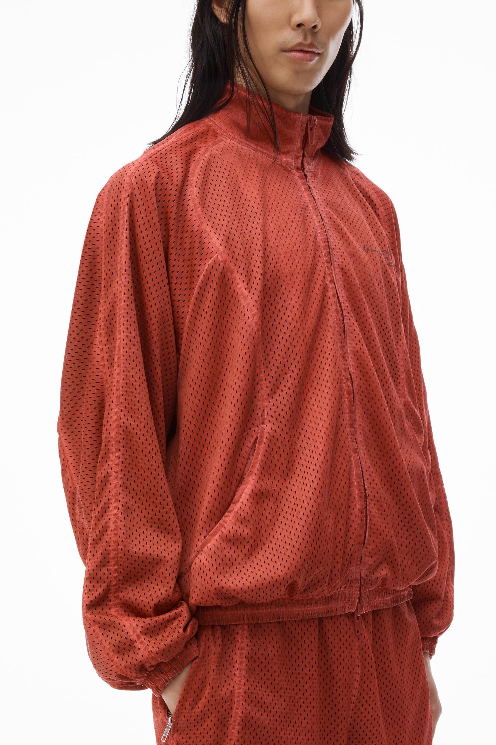 Unisex Track Jacket In Perforated Mesh Product Image