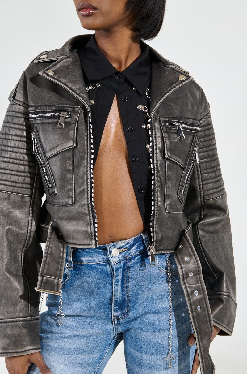 SAY MY NAME DISTRESSED MOTO Product Image