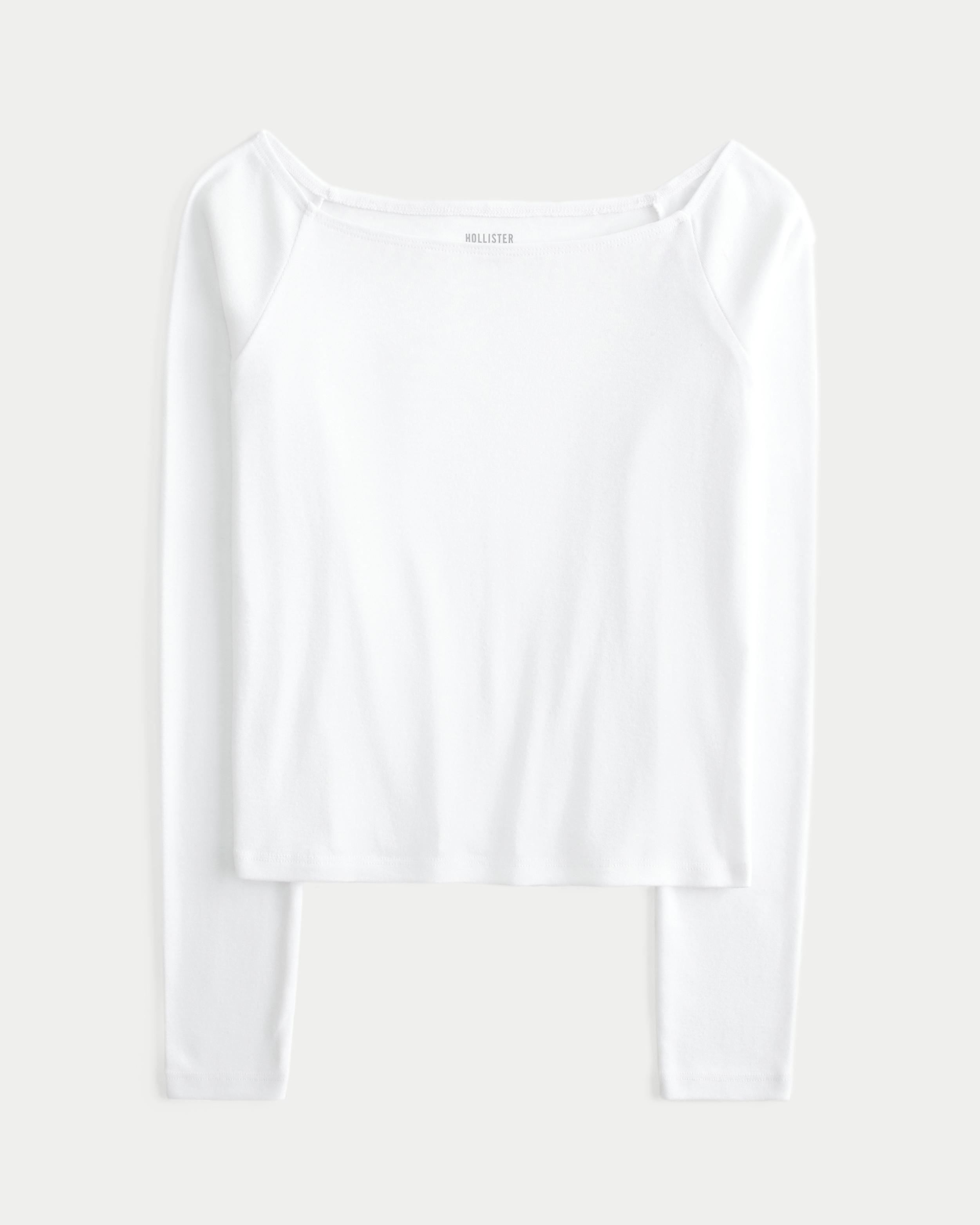 Long-Sleeve Off-the-Shoulder Top Product Image