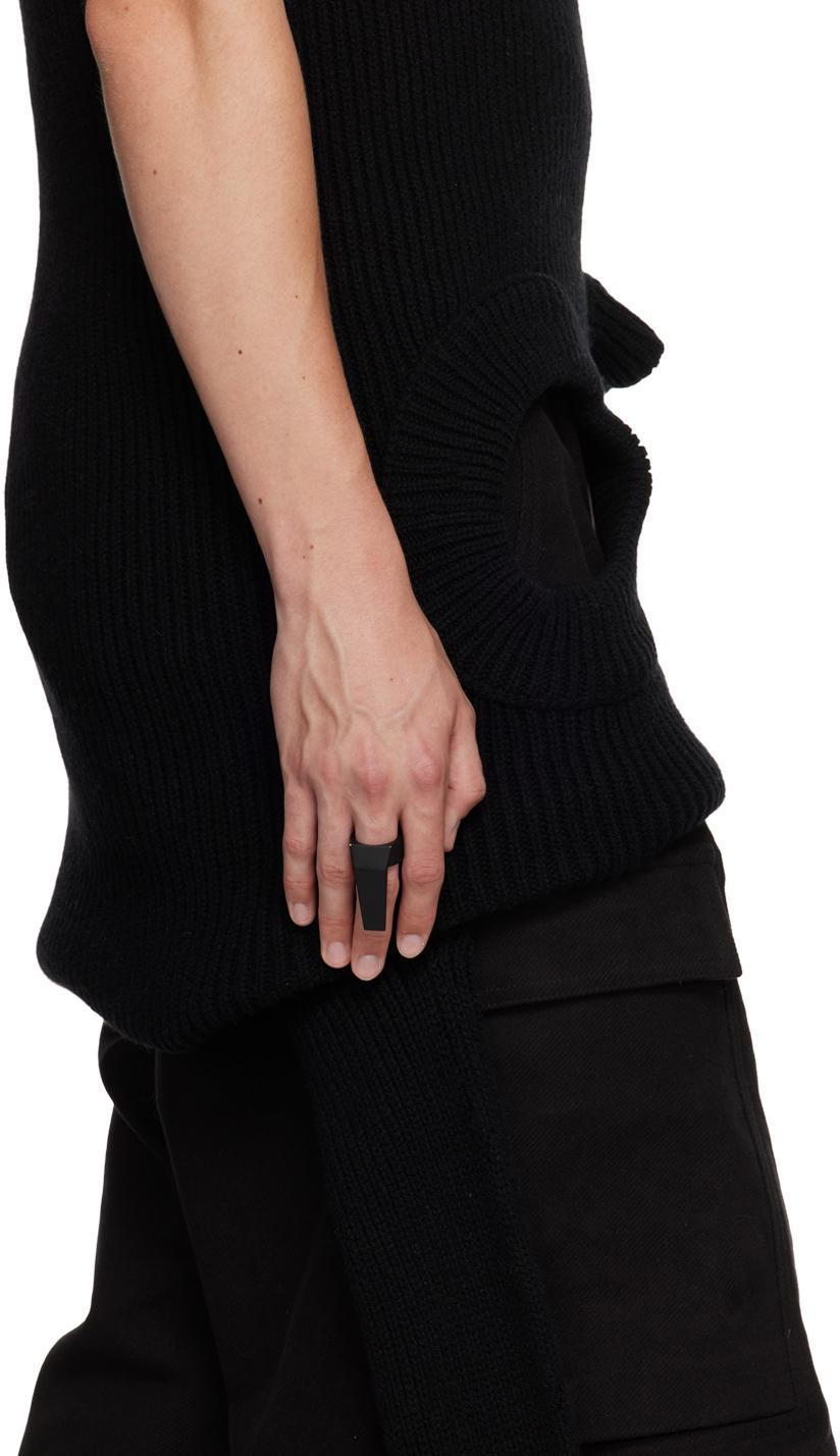 RICK OWENS Black Trunk Ring In 09 Black Product Image