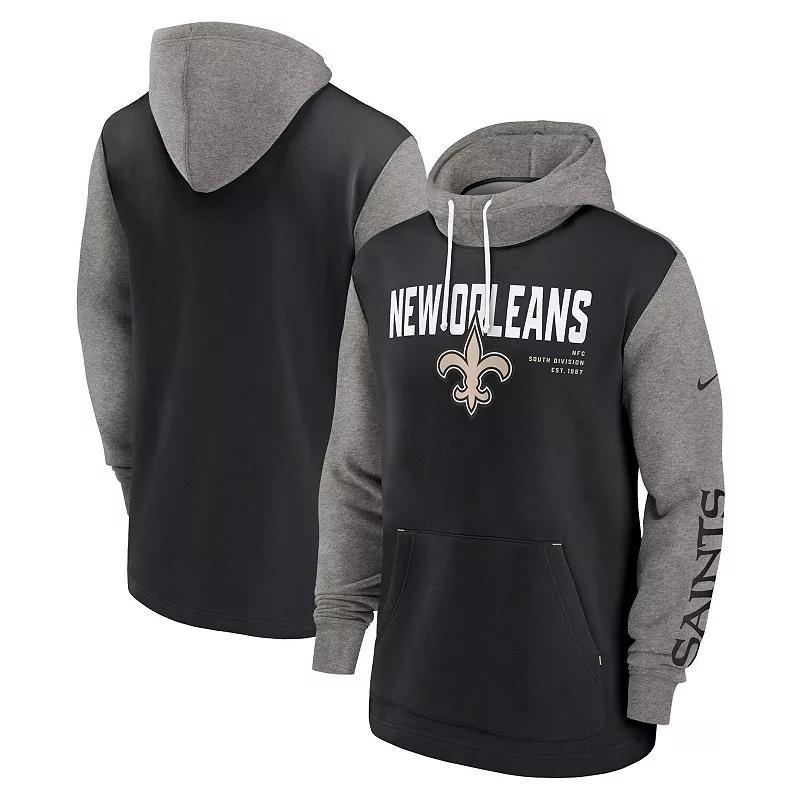 Men's Nike Black New Orleans Saints Fashion Color Block Pullover Hoodie,  Product Image