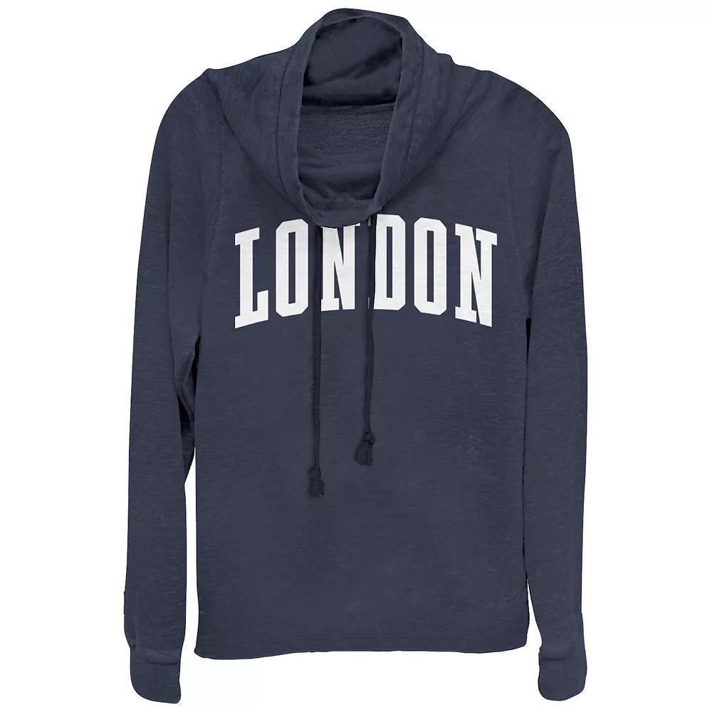 Women's Plus London Cowlneck Graphic Lightweight Long Sleeve, Girl's,  Product Image