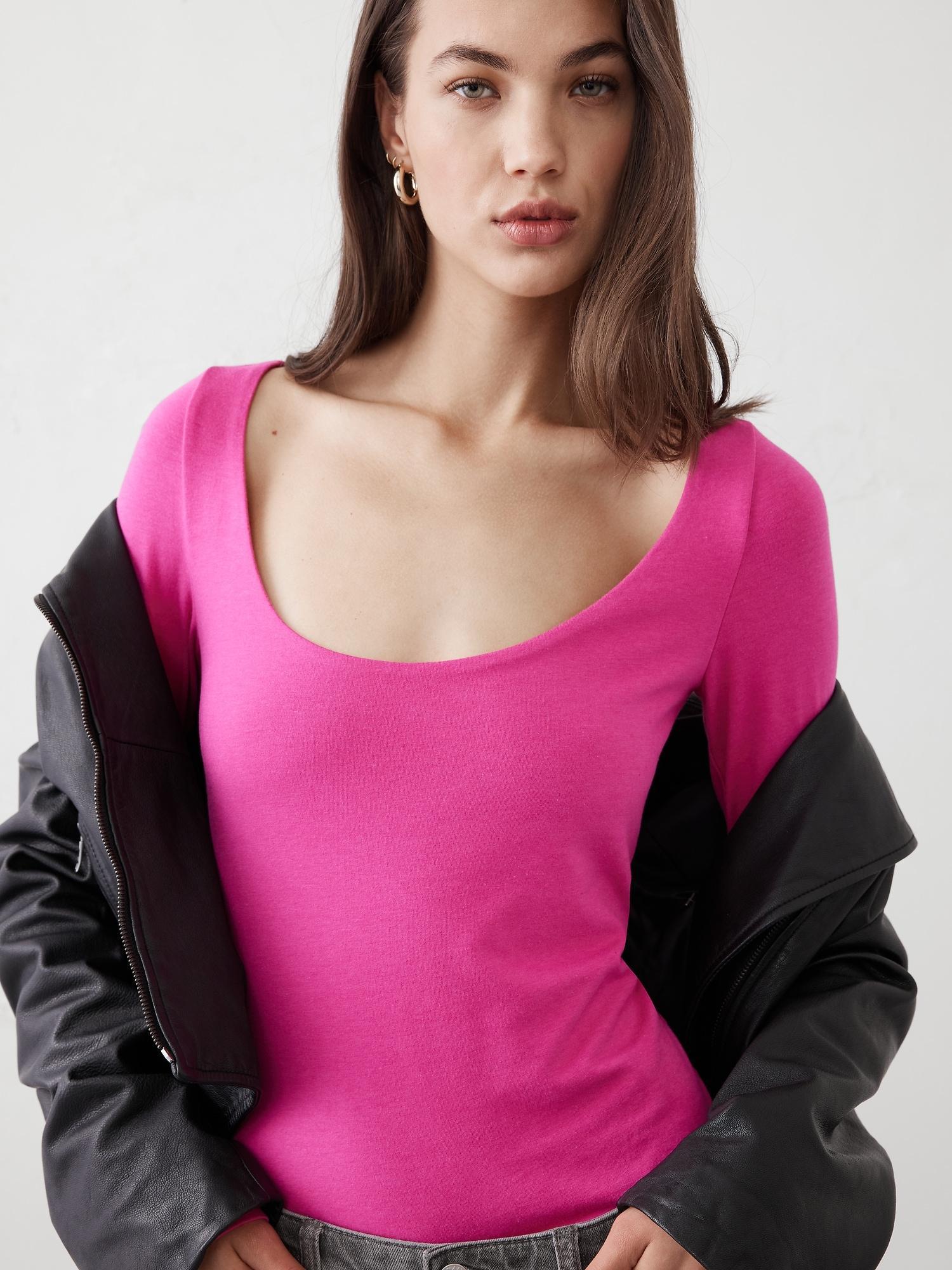 Soft Stretch Scoop-Neck T-Shirt Product Image