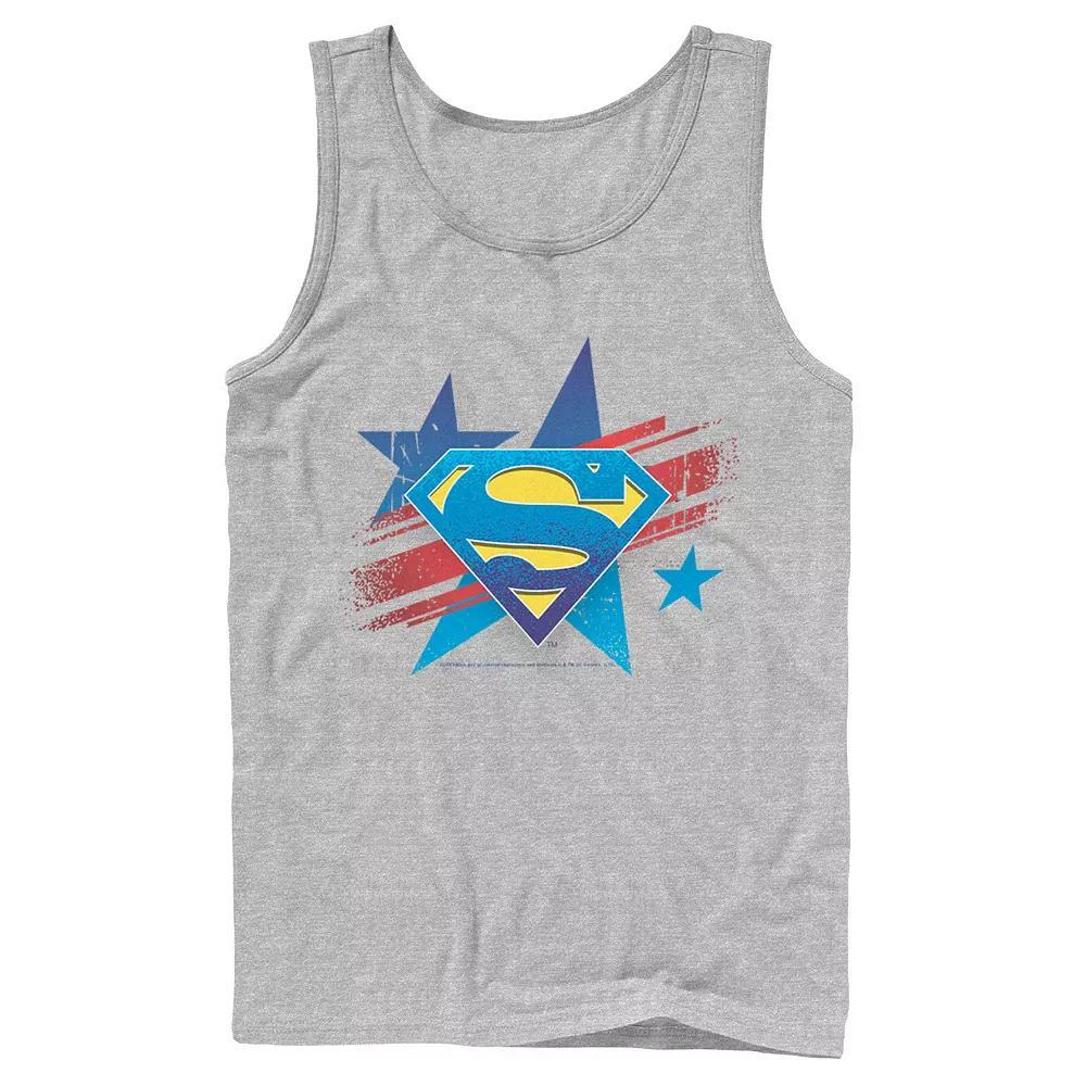 Men's DC Comics Superman Stars And Stripes Chest Logo Tank Top,  Product Image