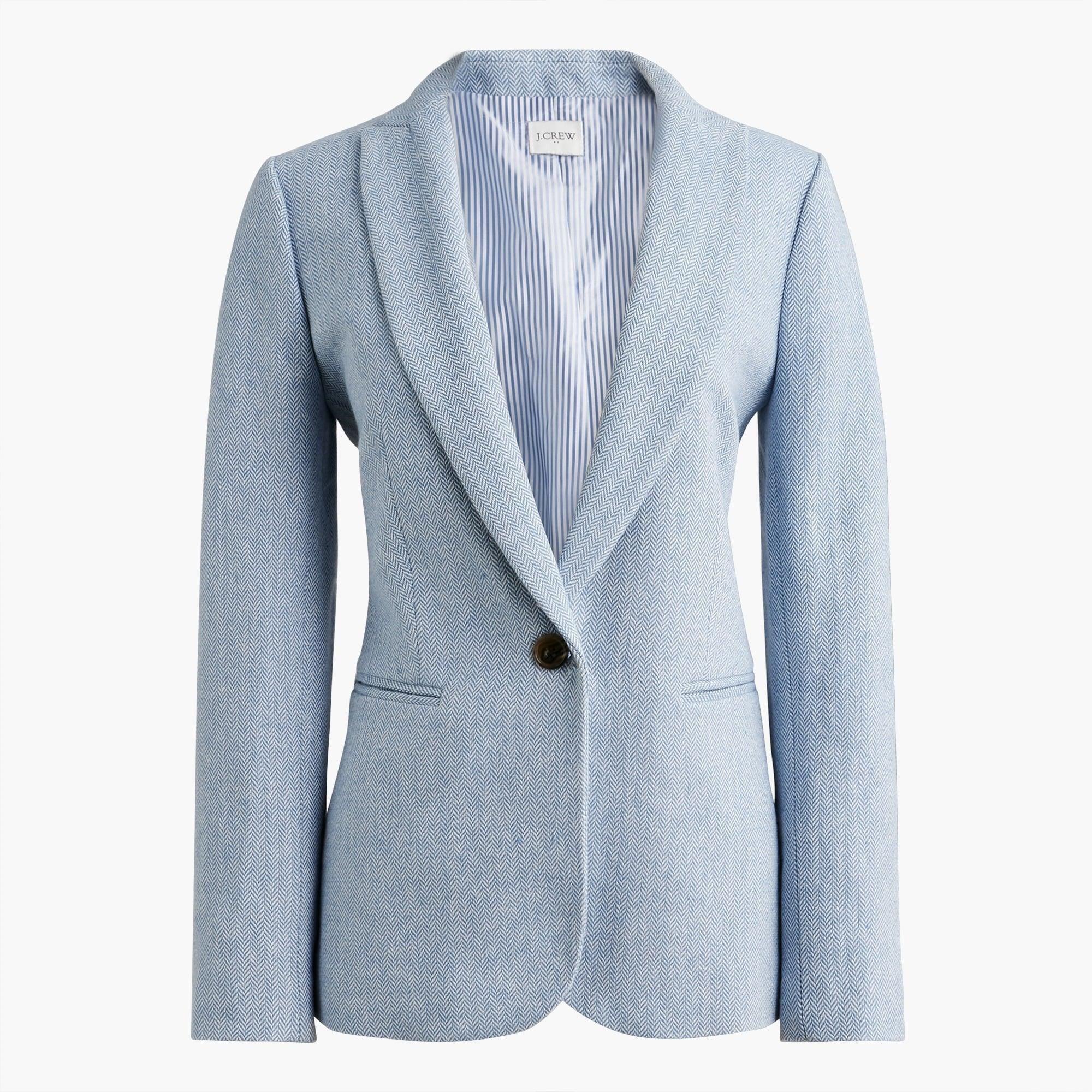 Herringbone one-button blazer Product Image