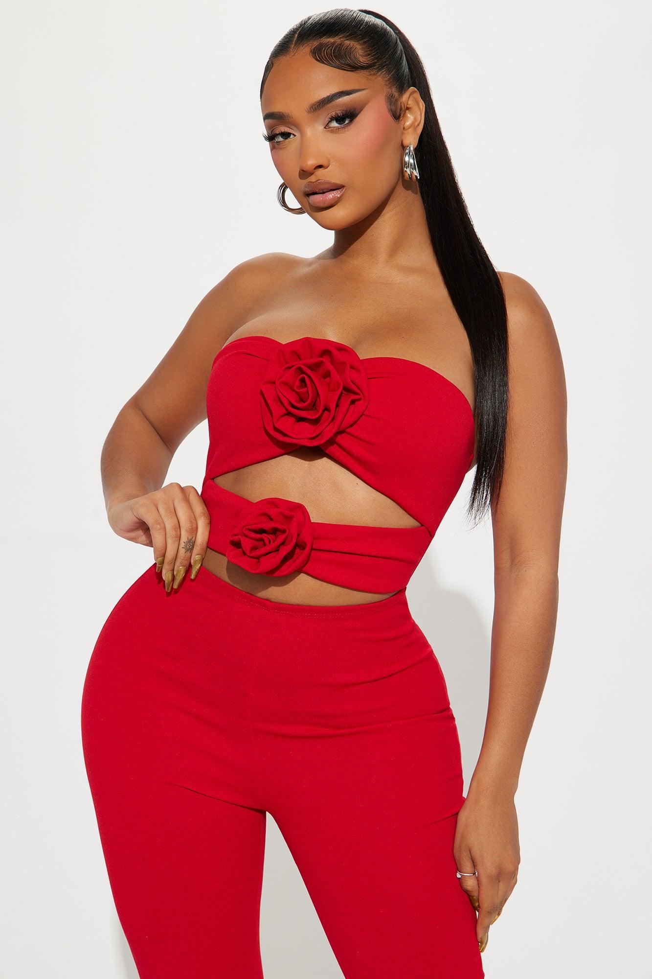 Bleeding Love Jumpsuit - Red Product Image