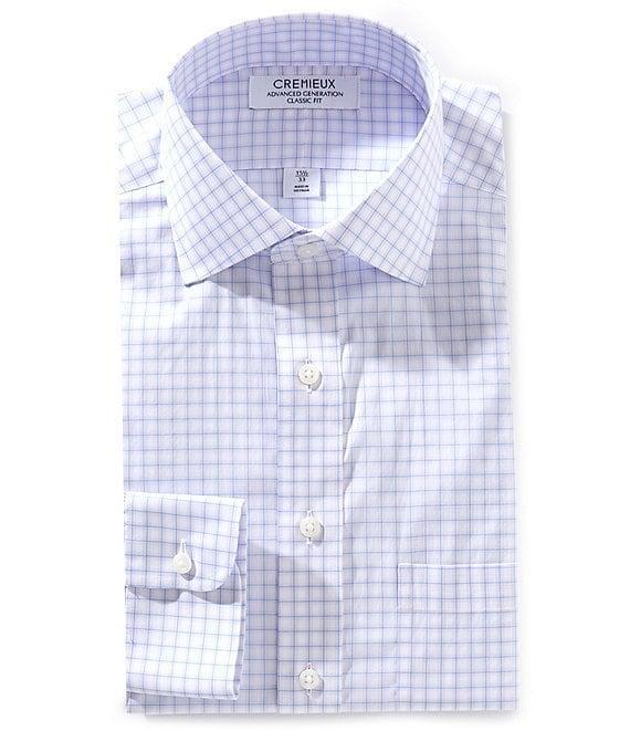 Cremieux Classic Fit Non-Iron Spread Collar Plaid Printed Dress Shirt Product Image