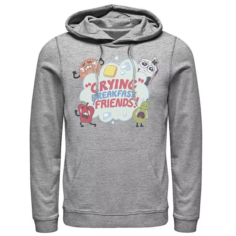 Men's Cartoon Network Steven Universe Crying Breakfast Friends Hoodie, Size: XL, Athletic Grey Product Image