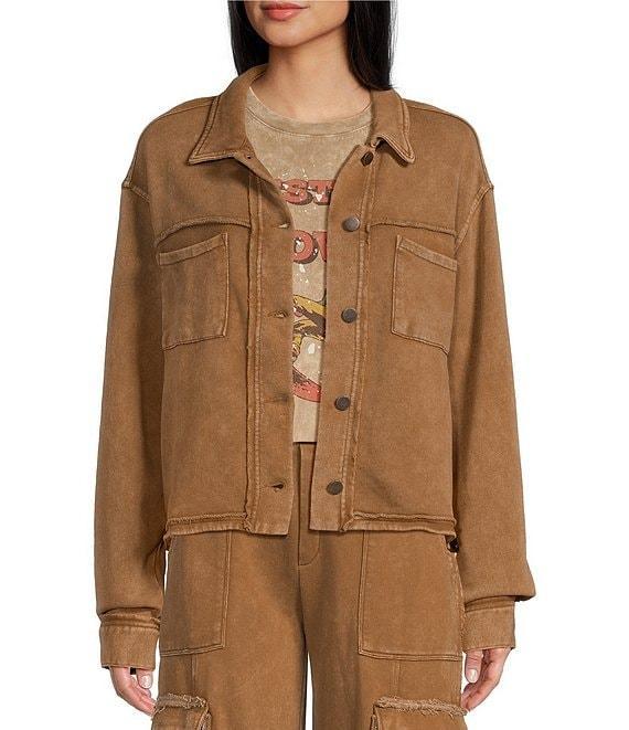 Flag and Anthem Holley Knit Cropped Utility Jacket Product Image