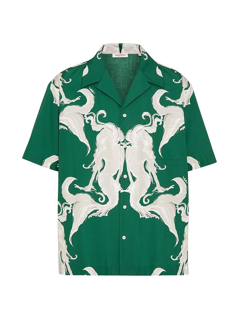 Mens Metamorphose Wall-Print Camp Shirt Product Image