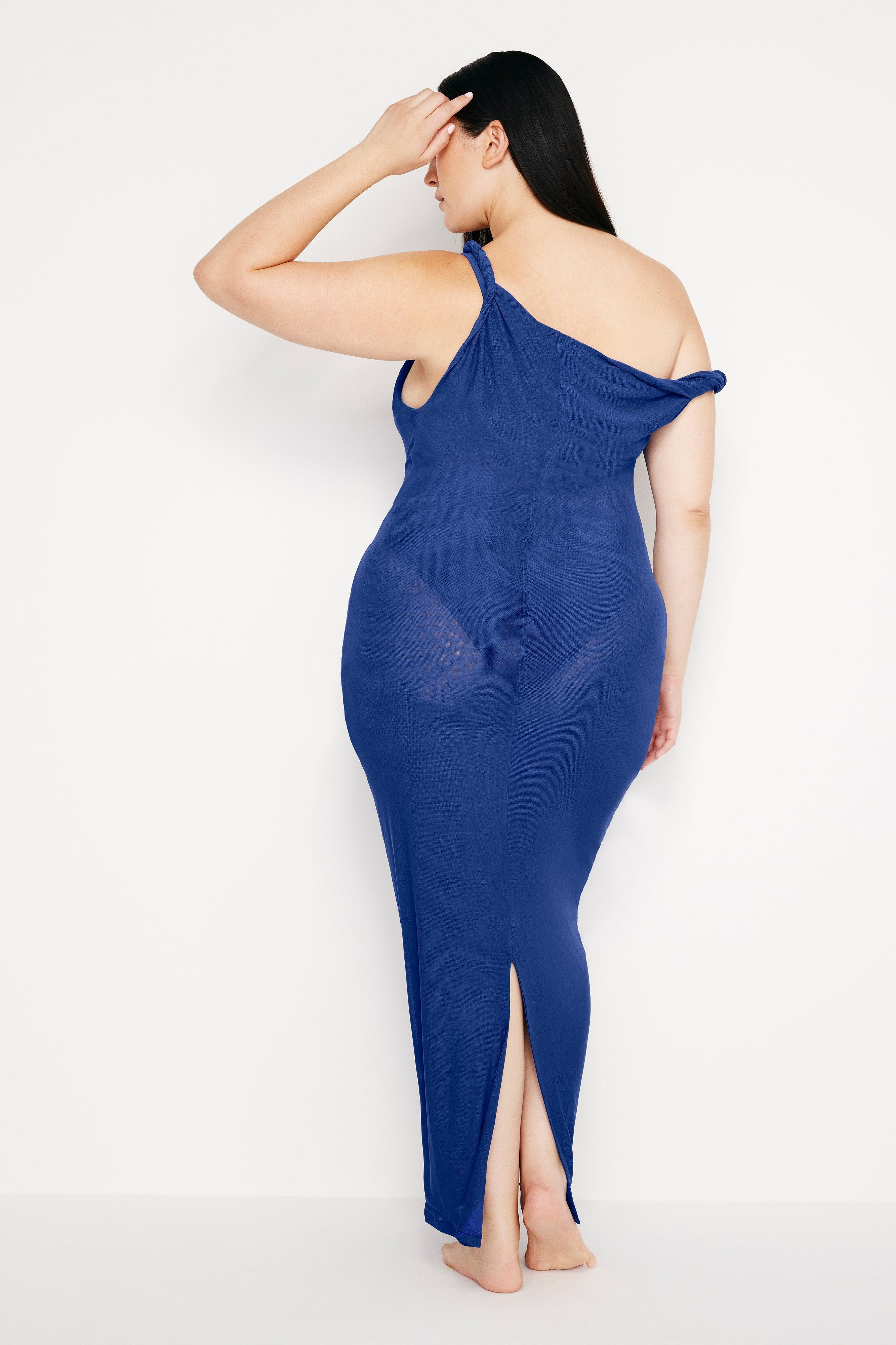 MESH TWIST MAXI DRESS | CAPRI BLUE004 Product Image