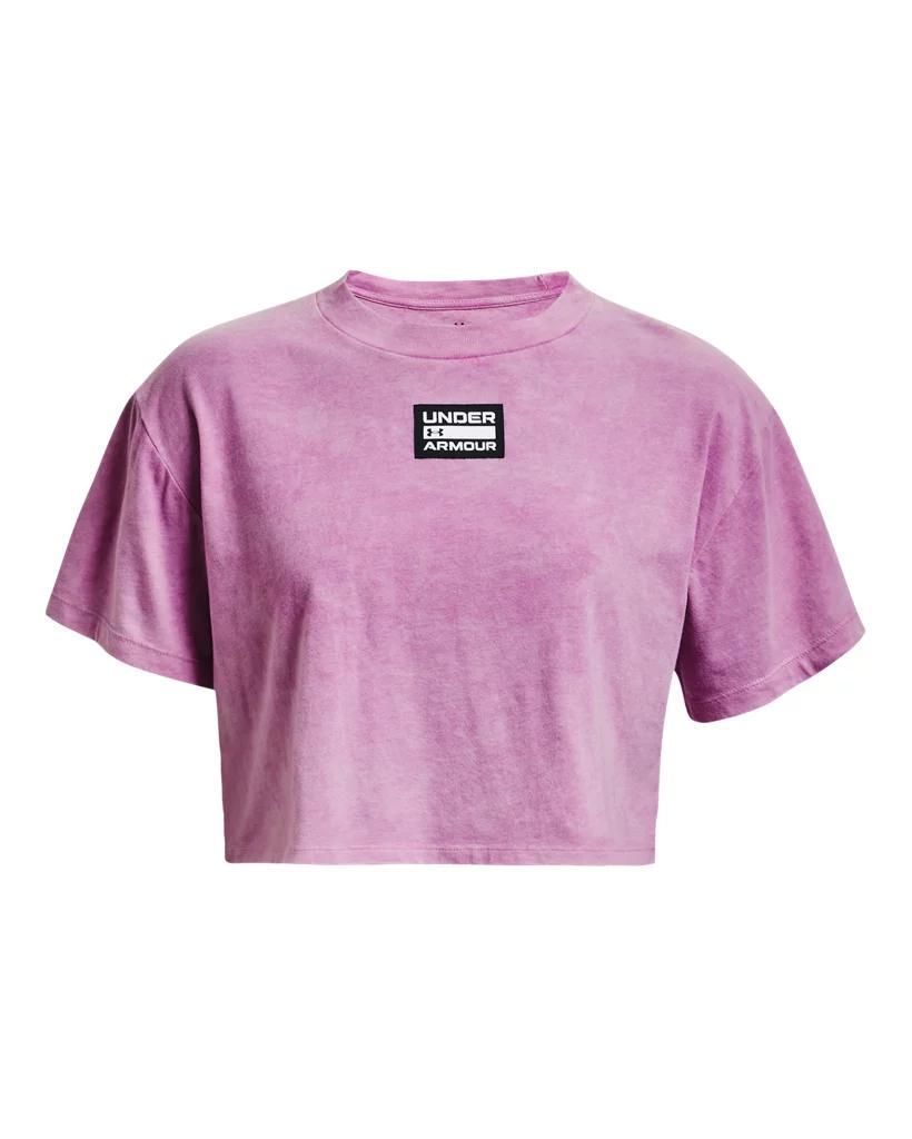 Women's UA Logo Washed Woven Short Sleeve Product Image