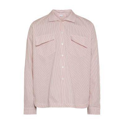 Men's Lauda Striped Button-up Shirt In Red White Product Image